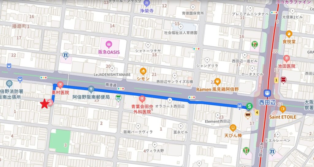 西田辺駅から徒歩５分　阪南小学校徒歩４分